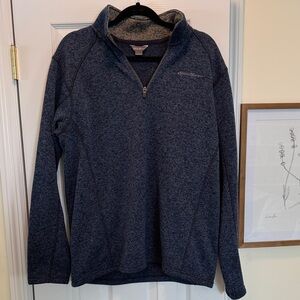Eddie Bauer Men's Navy Zip-Up Sweater